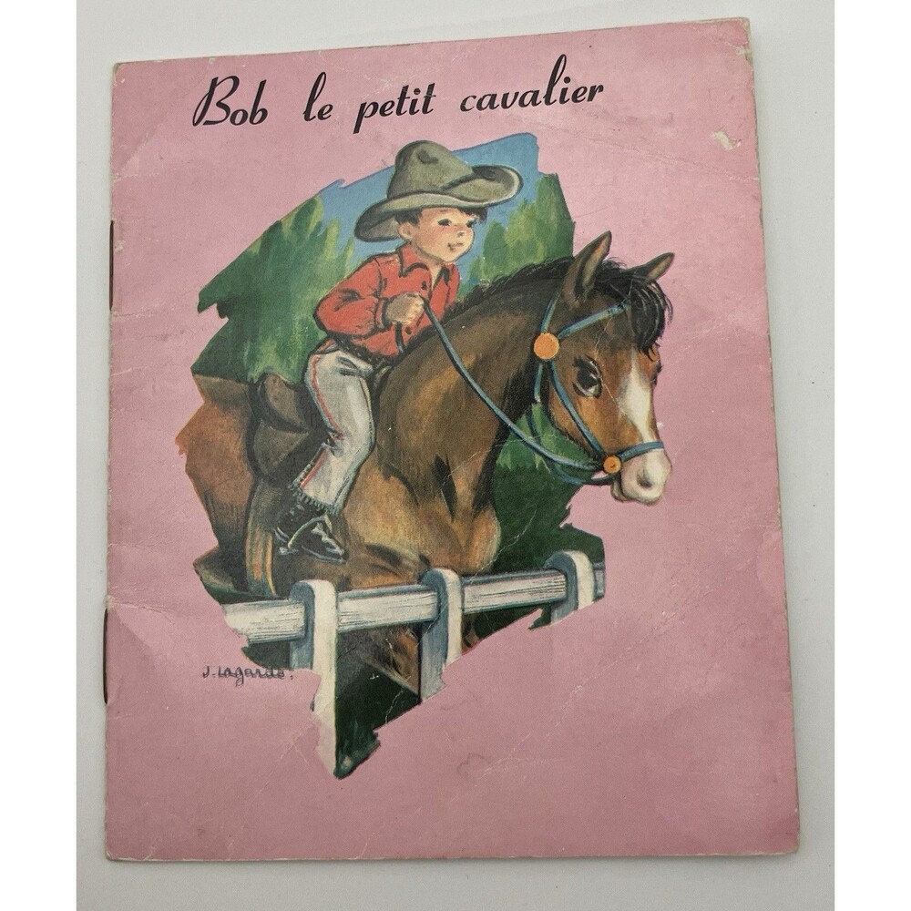 Bob Le Petite Cavalier Vintage Children’s Book In French Antique Collectible